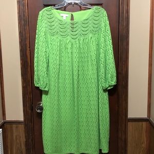 London Times Woman eyelet overlay dress size 16W